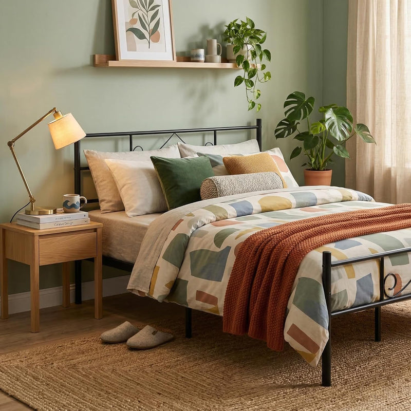 Bed Metal Frame Industrial Iron for Teenagers Adults