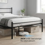 Bed Metal Frame Industrial Iron for Teenagers Adults