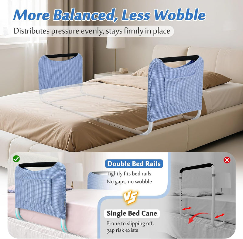 Bed Rail Dual Side Rails for Elderly Adults