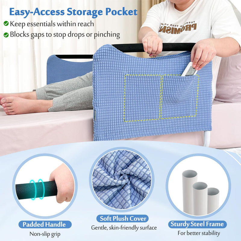 Bed Rail Dual Side Rails for Elderly Adults