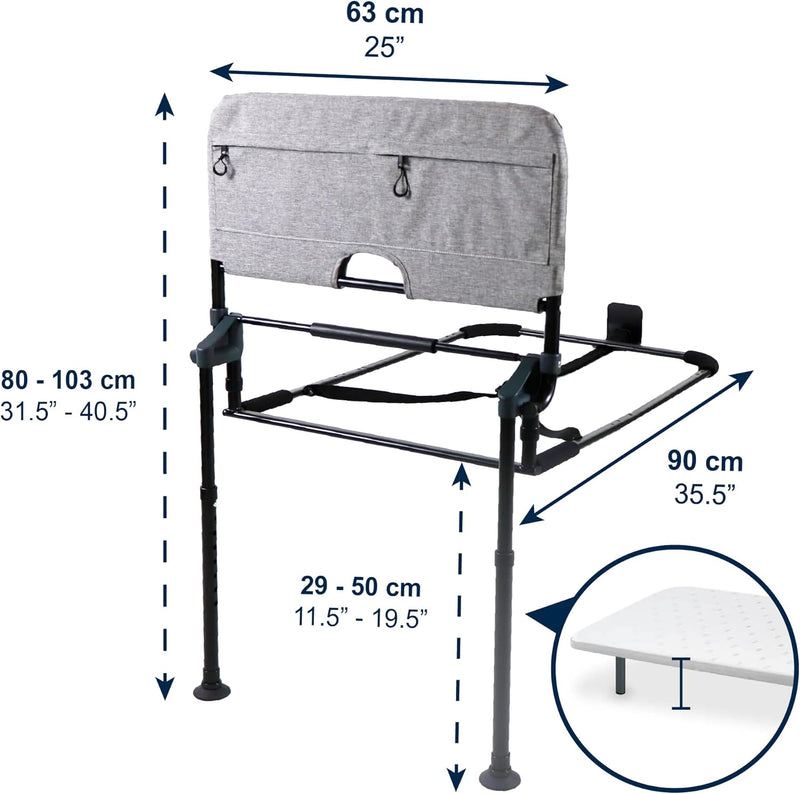 Bed Rail for Elderly Adults Foldable Height 29-50