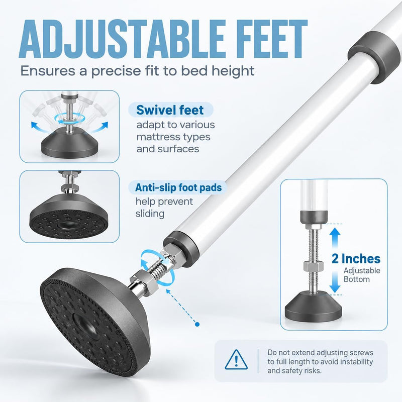 Bed Assist Rail for Elderly Adults with Motion-Sensing