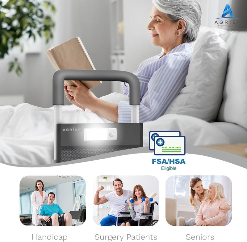 Bed Rail for Elderly Adults with LED Light