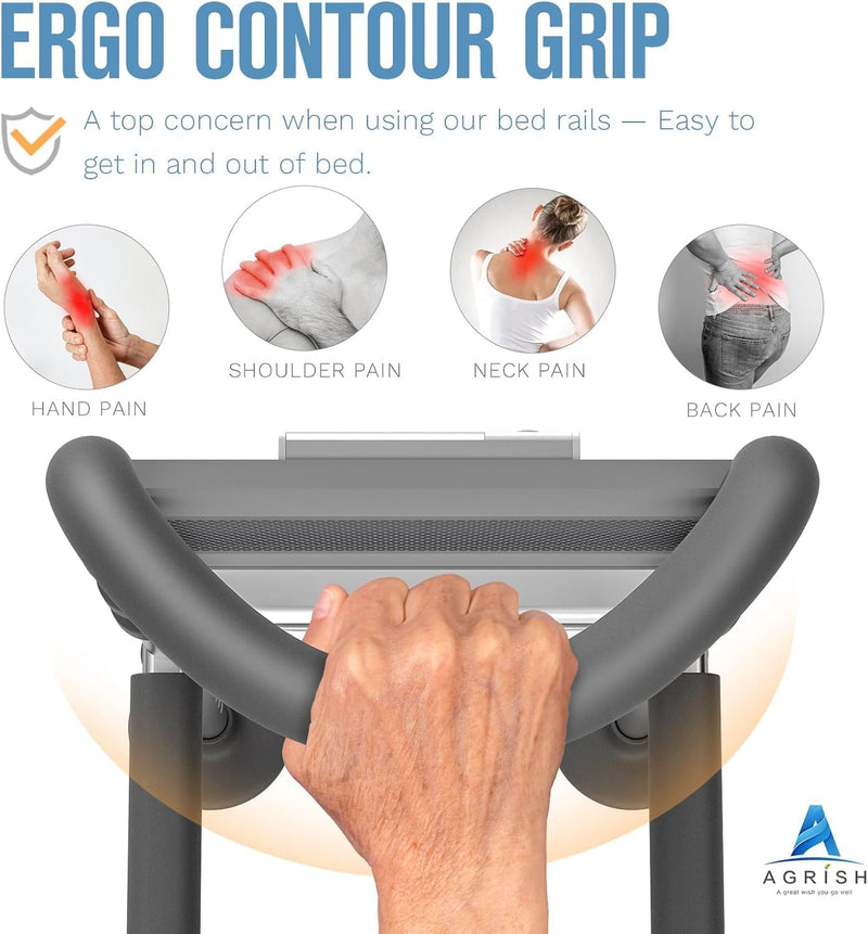 Bed Rail for Elderly Adults with LED Light