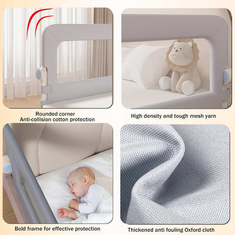 Bed Rail for Toddlers Foldable Toddler Guard Adjustable