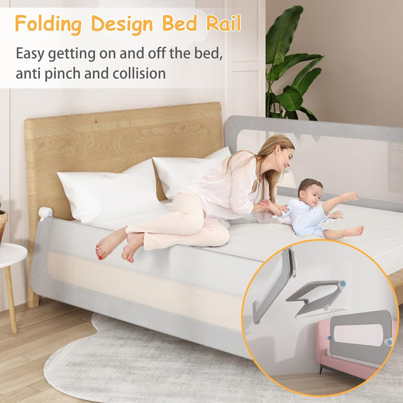 Bed Rail for Toddlers Foldable Toddler Guard Adjustable