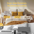 Bed Table with Wheels Adjustable Height Dual-Tilt Top