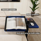 Bed Table with Wheels Adjustable Pneumatic Overbed
