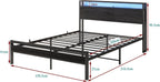 Bed with Storage Wooden Headboard