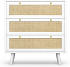 Bedroom Chest of 3 Drawers Wooden Closet Dressers