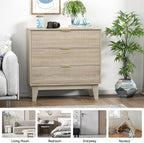 Bedroom Chest of 3 Drawers Wooden Closet Dressers