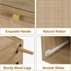 Bedroom Chest of 3 Drawers Wooden Closet Dressers