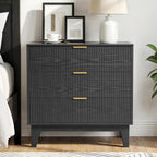 Bedroom Chest of 3 Drawers Wooden Closet Dressers