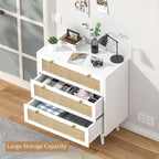 Bedroom Chest of 3 Drawers Wooden Closet Dressers