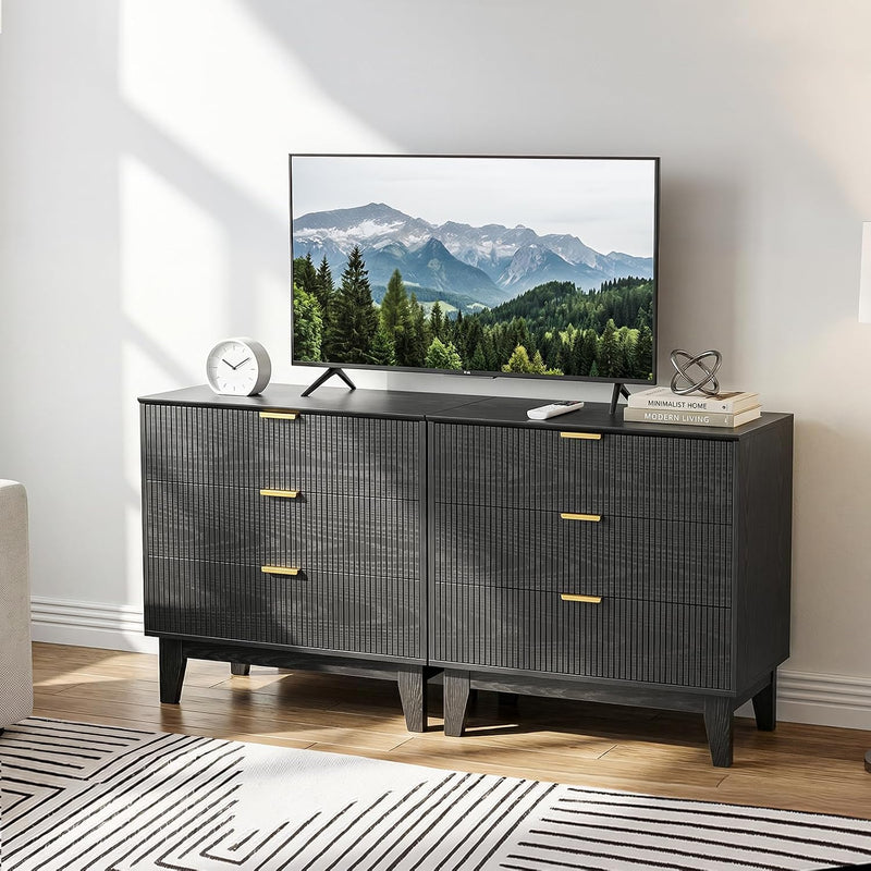 Bedroom Chest of 3 Drawers Wooden Closet Dressers