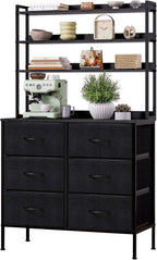 Bedroom Chest of Drawers 3-Tier Wooden Storage Shelf