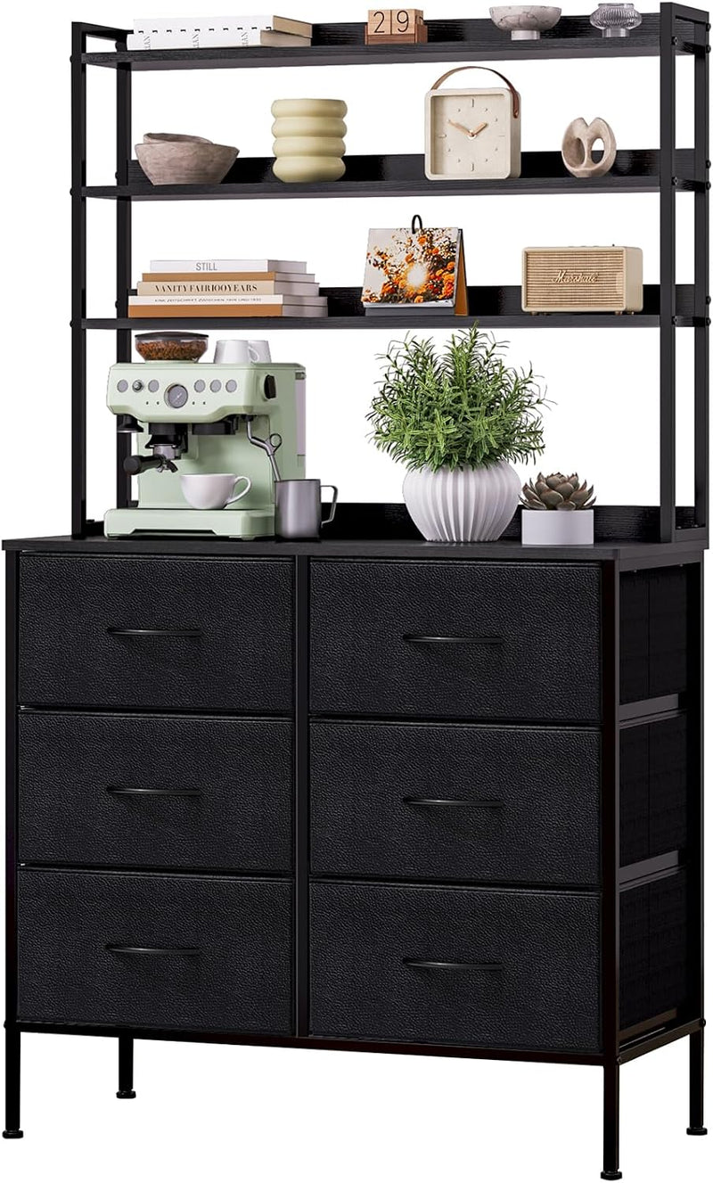 Bedroom Chest of Drawers 3-Tier Wooden Storage Shelf