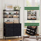 Bedroom Chest of Drawers 3-Tier Wooden Storage Shelf