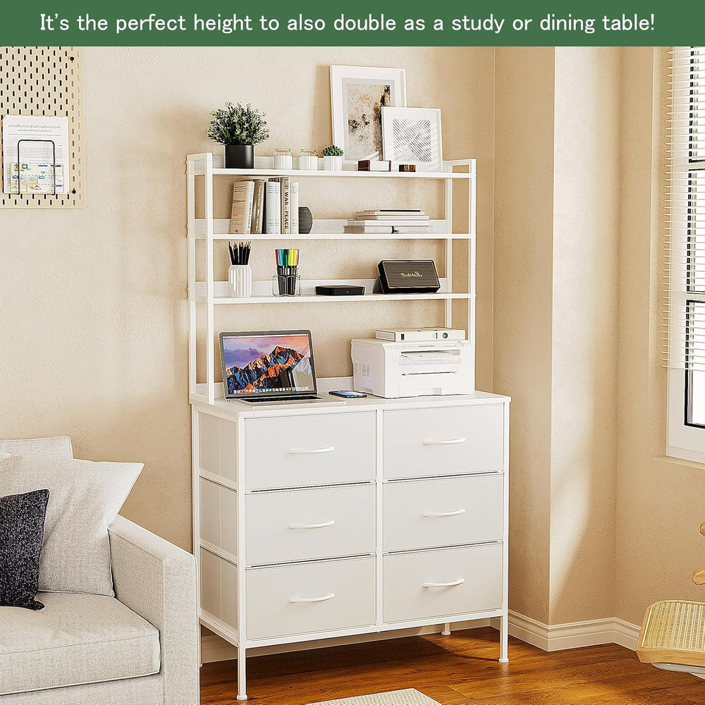 Bedroom Chest of Drawers 3-Tier Wooden Storage Shelf