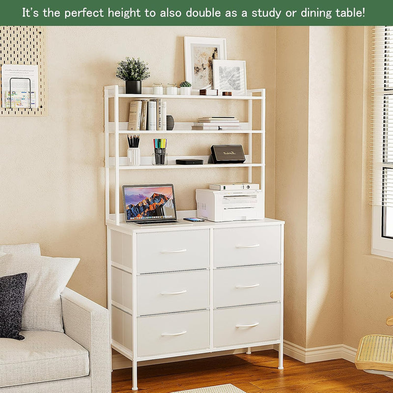 Bedroom Chest of Drawers 3-Tier Wooden Storage Shelf