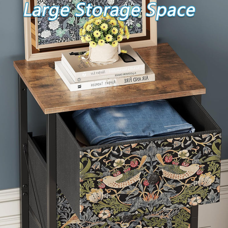 Bedroom Chest of Drawers with 5 Fabric Strawberry