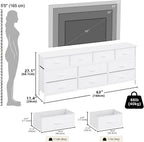 Bedroom Dresser Chests of Drawers with 10 Fabric