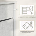 Bedroom Dresser Chests of Drawers with 10 Fabric