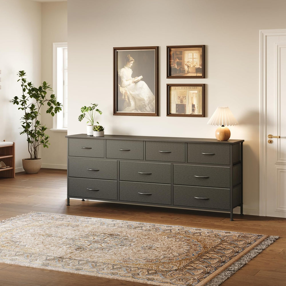 Bedroom Dresser Chests of Drawers with 10 Fabric