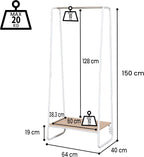 Bedroom Storage Large Metal Clothes Rack Wardrobe
