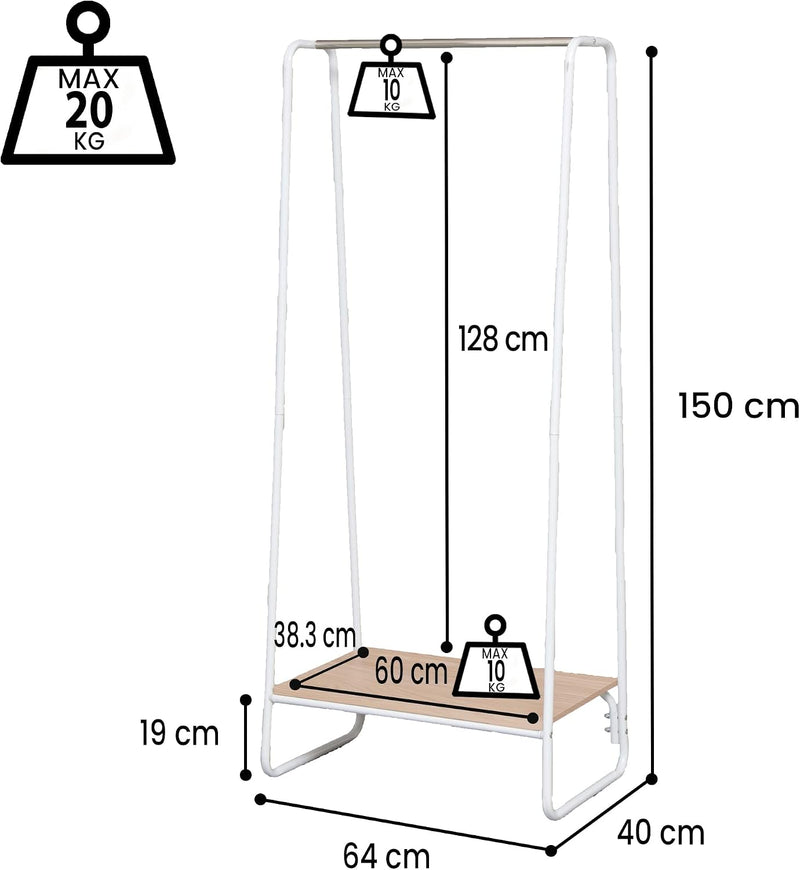 Bedroom Storage Large Metal Clothes Rack Wardrobe
