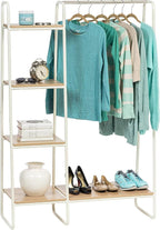 Bedroom Storage Metal Clothes Rack Wardrobe with Shelf