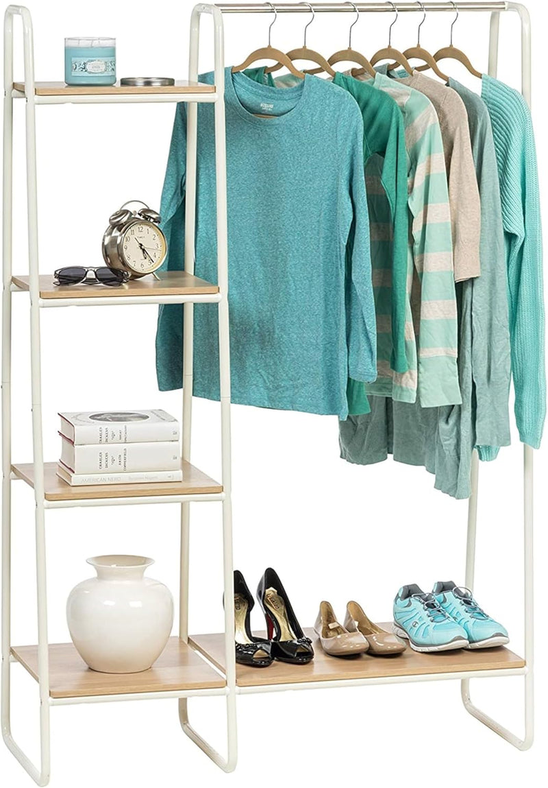 Bedroom Storage Metal Clothes Rack Wardrobe with Shelf
