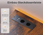 Bedroom Storage Unit with LED Strip 2 USB