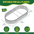 Beds for Garden Galvanised Planters Box (Set of 2)
