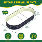 Beds for Garden Galvanised Planters Box (Set of 2)