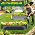 Beds for Garden Galvanised Planters Box (Set of 2)