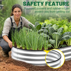 Beds for Garden Galvanised Planters Box (Set of 2)