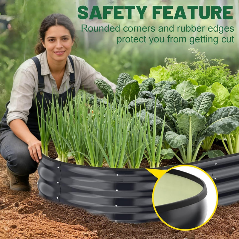 Raised Beds for Garden Galvanised Planters Box (Set of 2)