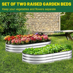 Beds for Garden Galvanised Planters Box (Set of 2)