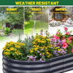 Beds for Garden Galvanised Planters Box (Set of 2)