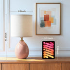 17.7" Bedside Table Lamps Lamp with Ceramic (Set of 2)