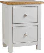 100% Oak Top Bedside Cabinet Deep Drawers Fully
