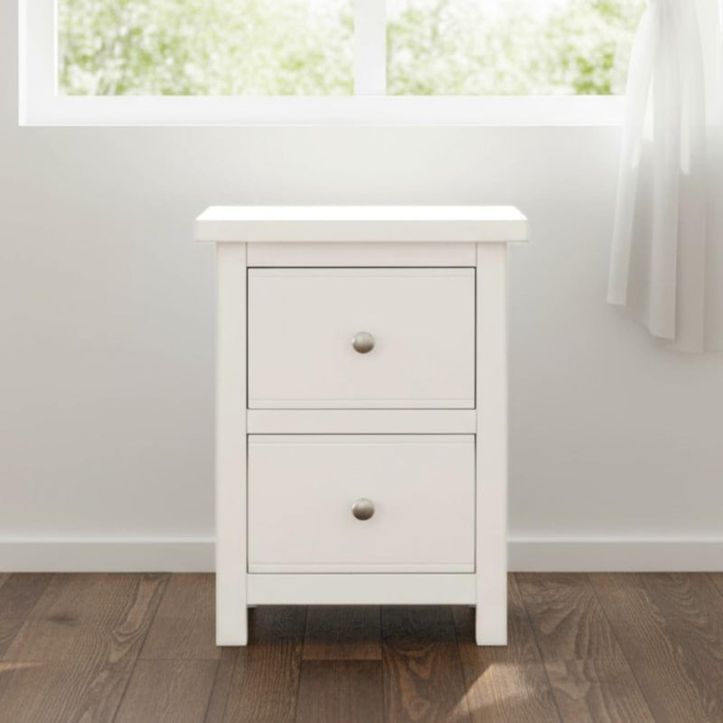 100% Oak Top Bedside Cabinet Deep Drawers Fully