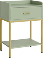 Bedside Table 3-Tier Cabinet with Storage Drawer