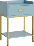 Bedside Table 3-Tier Cabinet with Storage Drawer