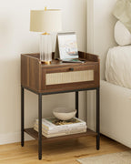 Bedside Table 3-Tier Cabinet with Storage Drawer