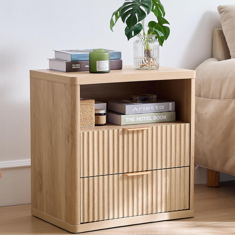 Bedside Table Farmhouse Side with 1 Drawer
