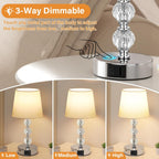 Bedside Table Lamp Crystal Touch Lamps for Bedroom