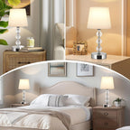 Bedside Table Lamp Crystal Touch Lamps for Bedroom