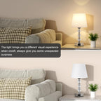 Bedside Table Lamp Crystal Touch Lamps with USB